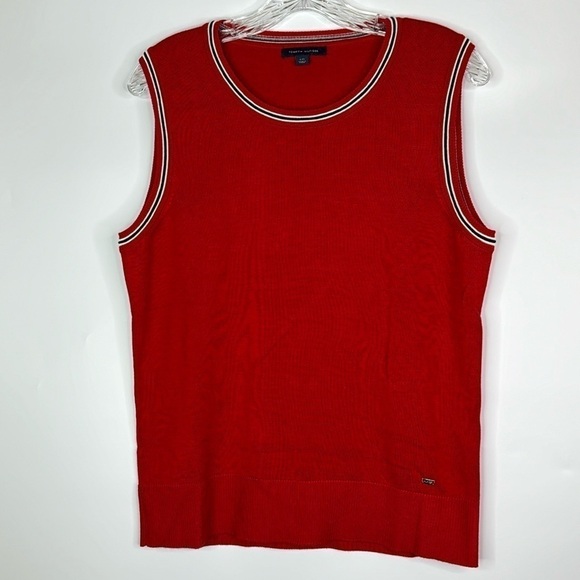 Tommy Hilfiger Sweaters - Tommy Hilfiger Red Acrylic Sweater Vest Size Large